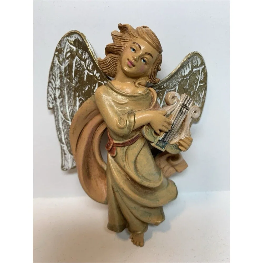 Vintage Christmas Angels Italy Playing Musical Instruments Victorian 5.5”